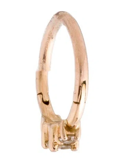 Pre-owned Maria Tash 14k Diamond Huggie Single Hoop Earring In Multi