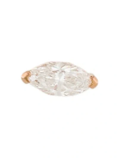 Pre-owned Maria Tash 14k Diamond Threaded Single Stud Earring In Multi