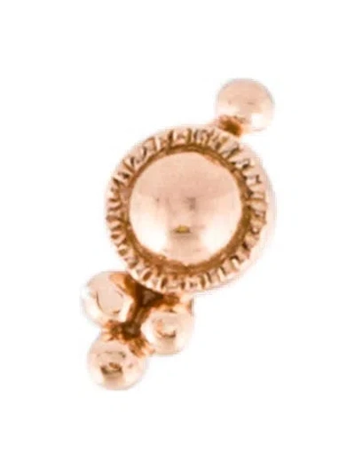 Pre-owned Maria Tash 14k Four Ball Trinity Stud Single Earring In Multi