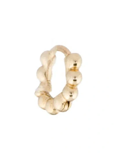 Pre-owned Maria Tash 14k Granulated Single Hoop Earring In Multi