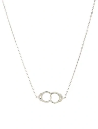 Pre-owned Maria Tash 14k Handcuff Necklace, 18" In Multicolor