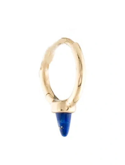 Pre-owned Maria Tash 14k Lapis Lazuli Single Spike Hoop Earring In Multi