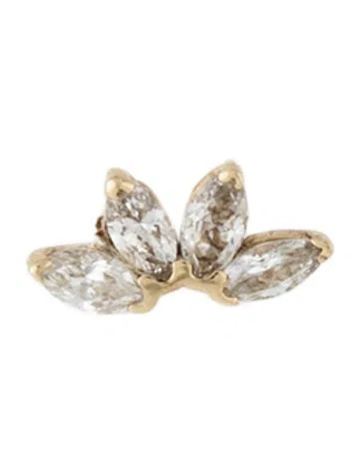 Pre-owned Maria Tash 14k Lotus Single Earring In Multicolor