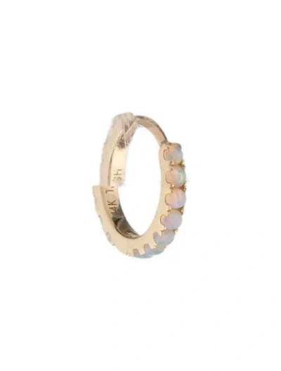Pre-owned Maria Tash 14k Opal Eternity Single Hoop Earring In Multicolor