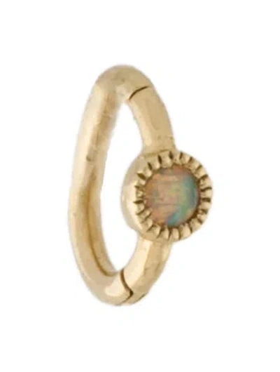 Pre-owned Maria Tash 14k Opal Single Huggie Earring In Multi