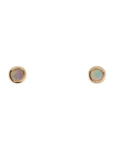 Pre-owned Maria Tash 14k Opal Stud Earrings In Multi