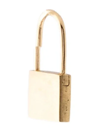 Pre-owned Maria Tash 14k Padlock Hoop Single Earring In Multi
