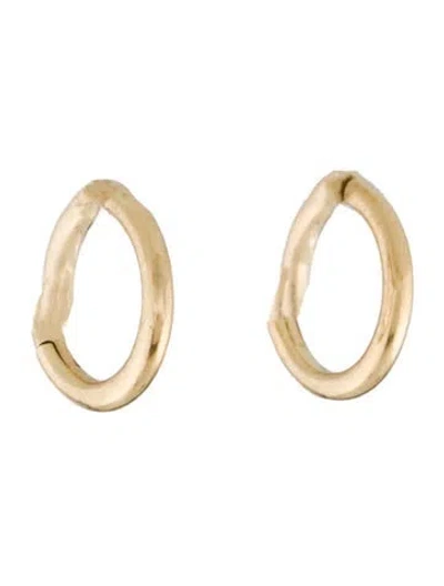Pre-owned Maria Tash 14k Plain Hoop Earrings In Multi