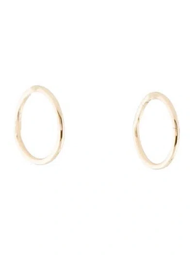 Pre-owned Maria Tash 14k Plain Hoop Earrings In Multi