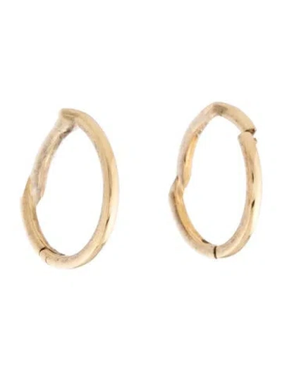 Pre-owned Maria Tash 14k Plain Hoop Earrings In Multicolor