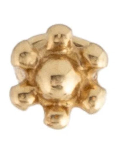 Pre-owned Maria Tash 14k Plain Pear Shaped Threaded Stud Single Earring In Multicolor