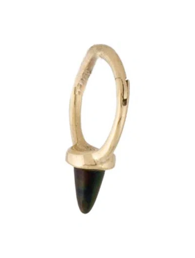 Pre-owned Maria Tash 14k Synthetic Opal Short Spike Hoop Earring In Multi