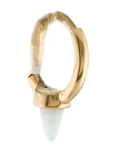 Pre-owned Maria Tash 14k Synthetic Opal Short Spike Single Huggie Earring In Multi