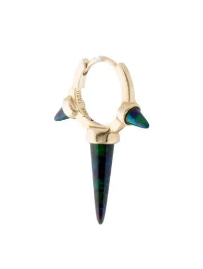Pre-owned Maria Tash 14k Synthetic Opal Spike Hoop Earring In Multi