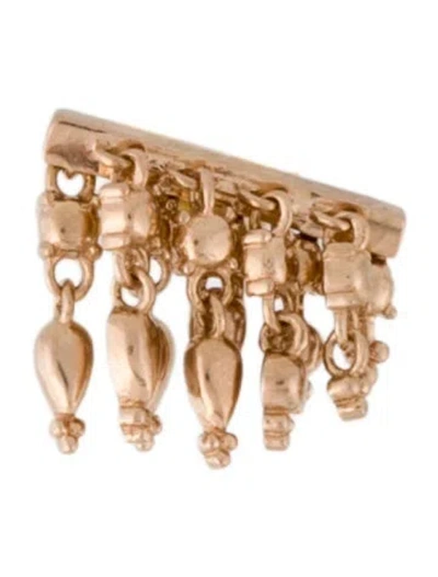 Pre-owned Maria Tash 14k Tassel Bar Stud Single Earring In Multi