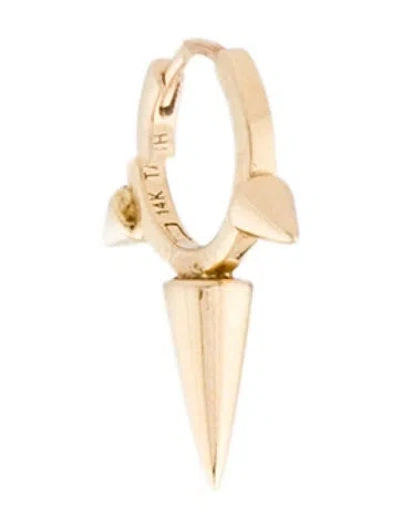 Pre-owned Maria Tash 14k Triple Long Spike Single Hoop Earring In Multi