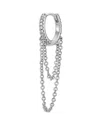 Maria Tash 14k White Gold Diamond Eternity Multi Chain Single Hoop Earring In White