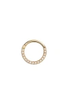 Maria Tash 16-gauge Diamond Front Eternity Clicker Earring In Yellow Gold/diamond