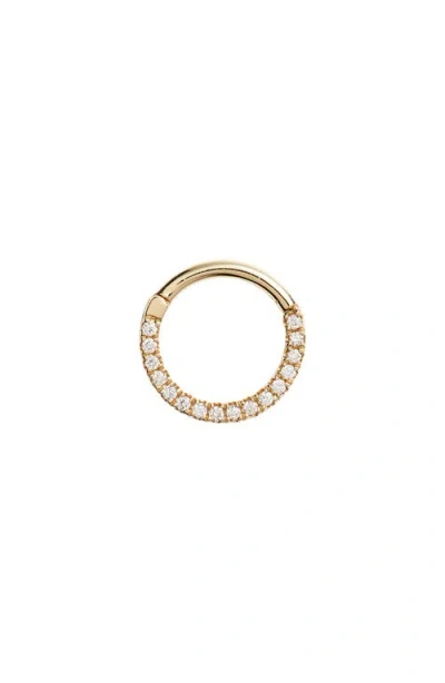 Maria Tash 16-gauge Diamond Front Eternity Clicker Earring In Gold