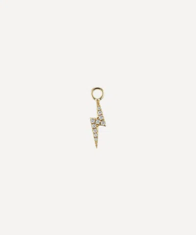 Maria Tash Diamond Lightning Bolt Charm In Gold