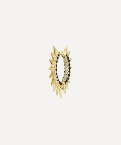 Maria Tash 18ct Gold Mohawk And Diamond 11mm Hoop Earring