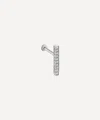 Maria Tash 11mm Square Diamond Pave Bar Threaded Stud Earring In White Gold