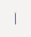 Maria Tash 18ct 18mm Double Sided Diamond And Sapphire Eternity Bar Charm In Silver