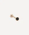 Maria Tash 18ct 2mm Scalloped Set Black Diamond Threaded Stud Earring