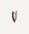 Maria Tash 18ct Rose Gold Black Moissanite Mohawk And Diamond 6.5mm Hoop Earring In Rose Gold