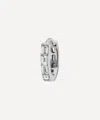 Maria Tash 18ct 6.5mm Invisible Set Baguette Diamond Eternity Hoop Earring In White Gold