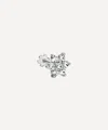 Maria Tash 18ct 7mm Diamond Flower Single Threaded Stud Earring In White Gold