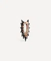 Maria Tash 18ct Rose Gold Black Moissanite Mohawk And Diamond 6.5mm Hoop Earring In Rose Gold