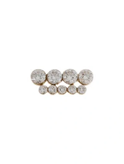 Pre-owned Maria Tash 18k Aspara Bar Stud Earring In Multicolor