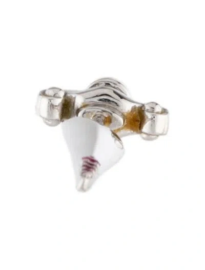 Pre-owned Maria Tash 18k Diamond & Ruby Long Sword Single Stud Earring In Multicolor