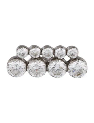 Pre-owned Maria Tash 18k Diamond Apsara Bar Single Stud Earring In Multi