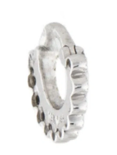 Pre-owned Maria Tash 18k Diamond Apsara Hoop Earring In Multi