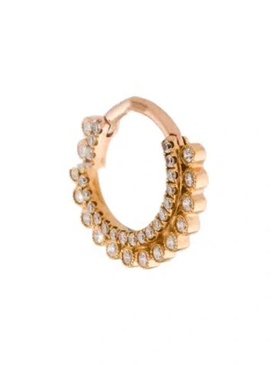 Pre-owned Maria Tash 18k Diamond Apsara Hoop Single Earring In Multi