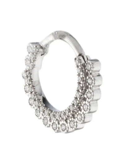 Pre-owned Maria Tash 18k Diamond Apsara Single Hoop Earring In Multi