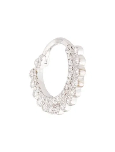 Pre-owned Maria Tash 18k Diamond Apsara Single Hoop Earring In Multi