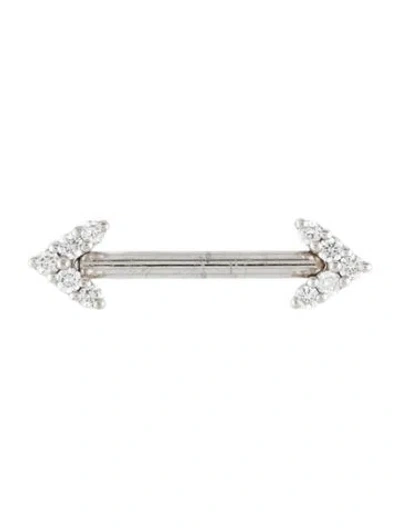 Pre-owned Maria Tash 18k Diamond Arrow Barbell Body Piercing In Multicolor