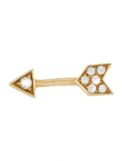Pre-owned Maria Tash 18k Diamond Arrow Threaded Stud Earring In Multi