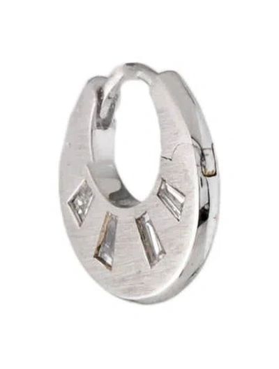 Pre-owned Maria Tash 18k Diamond Crescent Huggie Earring In Multi