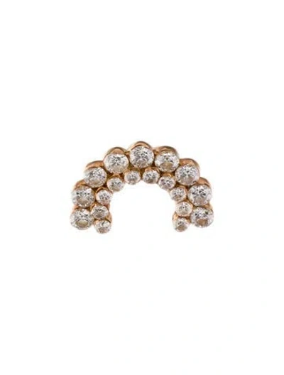 Pre-owned Maria Tash 18k Diamond Demi Apsara Threaded Stud Earring In Multicolor