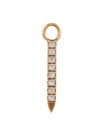 Pre-owned Maria Tash 18k Diamond Eternity Bar Charm In Multicolor
