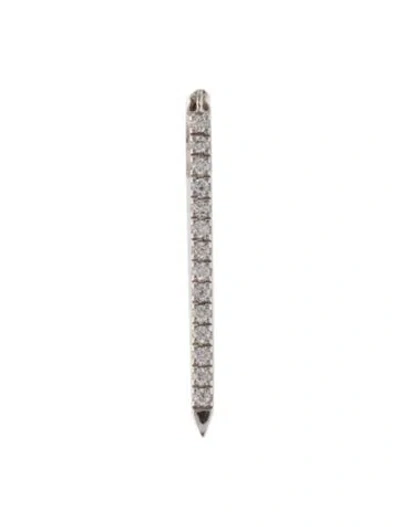 Pre-owned Maria Tash 18k Diamond Eternity Bar Charm Threaded Stud Single Earring In Multi