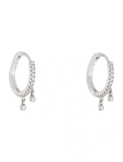 Pre-owned Maria Tash 18k Diamond Eternity Double Dangle Hoop Earrings In Multi