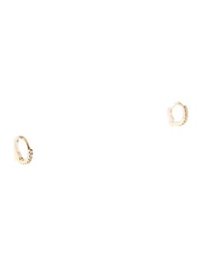 Pre-owned Maria Tash 18k Diamond Eternity Hoop Earrings In Multi