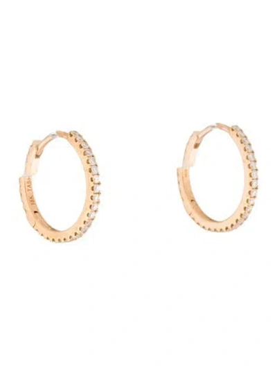 Pre-owned Maria Tash 18k Diamond Eternity Hoop Earrings In Multi