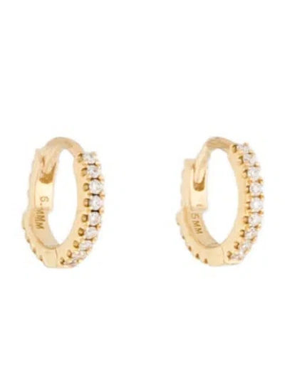 Pre-owned Maria Tash 18k Diamond Eternity Hoop Earrings In Multi