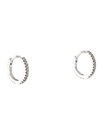 Pre-owned Maria Tash 18k Diamond Eternity Hoop Earrings In Multicolor